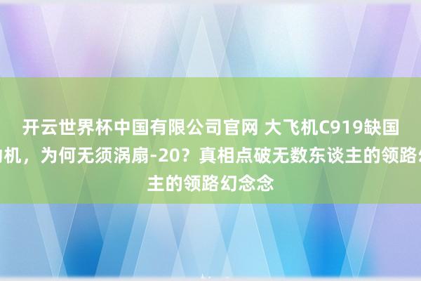 开云世界杯中国有限公司官网 大飞机C919缺国产发动机，为何无须涡扇-20？真相点破无数东谈主的领路幻念念