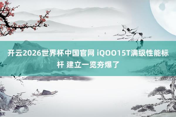 开云2026世界杯中国官网 iQOO15T满级性能标杆 建立一览夯爆了