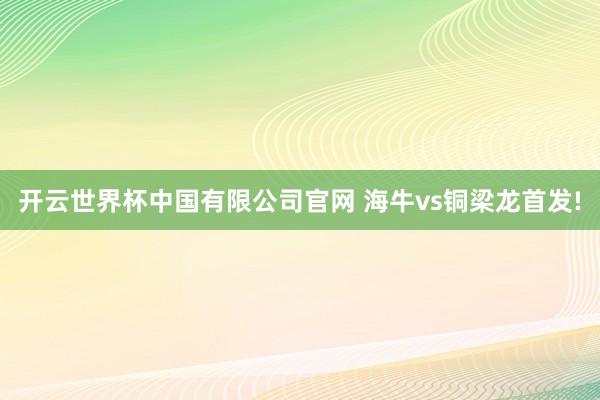 开云世界杯中国有限公司官网 海牛vs铜梁龙首发!