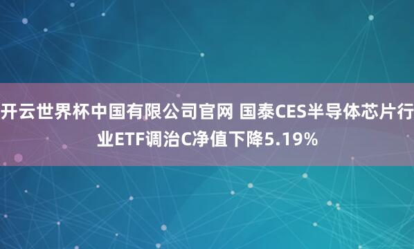 开云世界杯中国有限公司官网 国泰CES半导体芯片行业ETF调治C净值下降5.19%