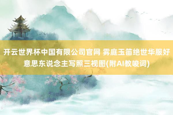 开云世界杯中国有限公司官网 雾庭玉笛绝世华服好意思东说念主写照三视图(附AI教唆词)